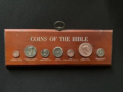 Vintage Ancient Coins Of The Bible Wooden Plaque 1969 • $65