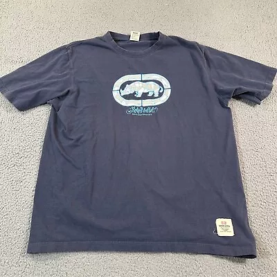 Vintage Ecko Unltd Short Sleeve Blue Rhino Classic T Shirt Men Size XL • $18.88