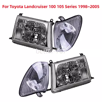 4X HeadLight + Corner Lamp For Toyota Landcruiser 100 105 Series 1998 ~ 2005 • $209.61