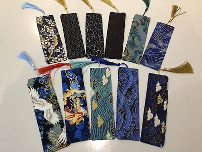 Fabric Bookmarks Japanese Style Cotton Fabric Handmade Gifts Teachers Thanks • £2.99