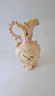 Antique Austrian Porcelain Carlsbad Victorian Hand Painted Floral Motif Vase • $34.99