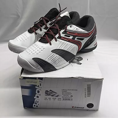 Babolat Roddick V-PRO All Court Tennis Shoes -  MENS 12.5 - WHITE/BLACK(30S1200) • $75