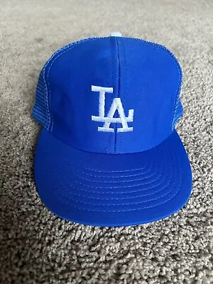 Vintage LA Dodgers Sportscap We Cover The World Trucker Mesh Hat Cap Snapback • $60