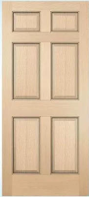 Exterior Entry Hemlock Wood 6 Panels Raised Solid Stain Grade Traditional Doors • $681