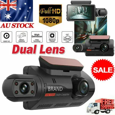 $32.99 • Buy HD 1080P Car DVR 3  Lens Dash Cam Front And Rear Video Recorder Camera AU