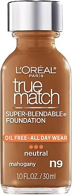 L'Oreal Paris Makeup True Match Super-Blendable Liquid Foundation Mahogany N9 • $6.11