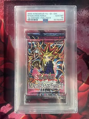 Yu-Gi-Oh! Magician's Force MFC 1st Edition Sealed Booster Pack PSA 10 Gem Mint • $699.95