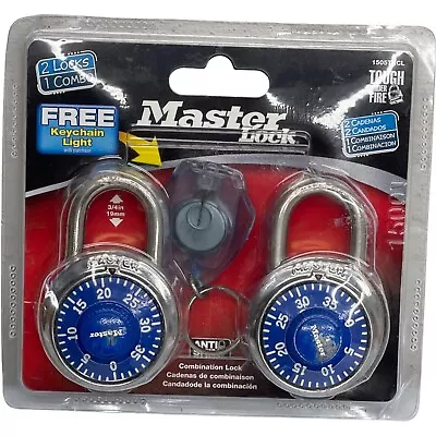 NOS Master Lock 1505TKCL Combination Padlock Set 1 Combination W/Light Sealed • $9.99