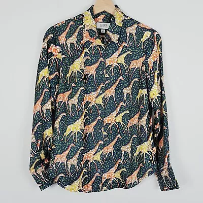 J.CREW Collection Womens Size US 2 Or 6 Silk Twill Safari Giraffes Print Shirt • $175