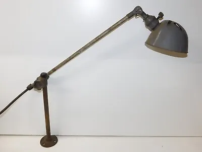 Antique OC White Industrial Machine Light Adjustable Vtg Desk Wall Table Lamp • $499