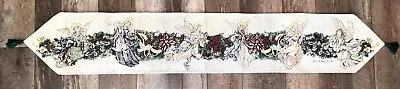 Vintage Lena Liu Angels Tapestry Christmas Holiday Table Runner 72 Inch • $24.20