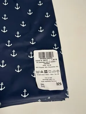 Stoff And StillPU Laminate Navy Fabric Used  • £9.99