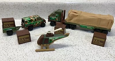 1970s-1980s Vintage Tonka Army Toys Truck Trailer Helicopter Van Military 80s • $39.95