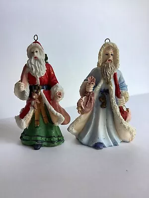 Vintage 1989 Arnart Santa Claus In America Lot Of 2 Ornaments Christmas Memories • $7.99