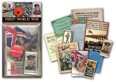 World War One Memorabilia Pack With Over 20 Pieces Of Replica Artwork • £6.85