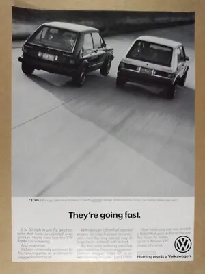 1983 VW Volkswagen Rabbit GTI 'They're Going Fast.' Vintage Print Ad • $9.99
