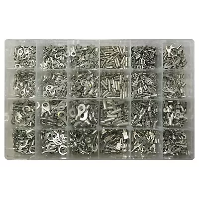 1200 Uninsulated Wire Terminal Crimp Connectors Non Insulated Assortment Kit USA • $89.95