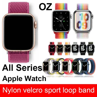 $5.50 • Buy For Apple Watch Nylon Sports Band Strap Series 7 6 5 4 3 2 SE 38/40/41/42/44/45
