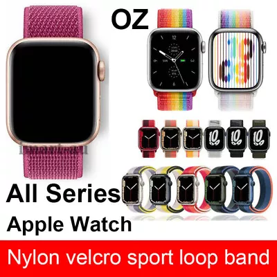 For Apple Watch Nylon Sports Band Strap Series 7 6 5 4 3 2 SE 38/40/41/42/44/45 • $5.50