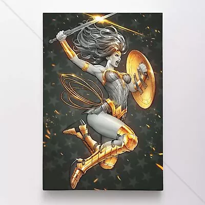 Wonder Woman Poster Canvas Justice League DC Comic Book Cover Art Print #27578 • $49.45