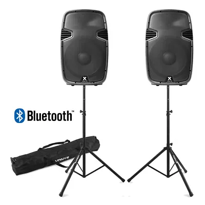 SPJ -15BLU 4000W 4K IPP Active PA Bluetooth USB Wireless Speaker Pack UK Stock • £519