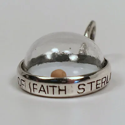 Sterling Silver MUSTARD SEED Charm For Bracelet PENDANT Amulet Of Faith NEW Old • $32