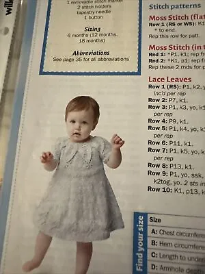 Fairy Leaves Baby Dress Knitting Pattern • £1.50