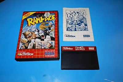 Rampage For Sega Master System Complete & Tested! • $29.95