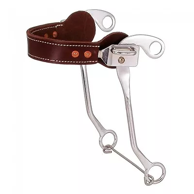 Kelly Silver Star Dark Oil Leather Nose Horse Sized Hackamore Horse Tack 25113 • $32