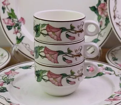 Villeroy Boch Palermo Pink Morning Glory Flower 3 Demitasse Cups  • $14.99