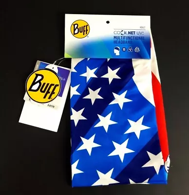 BUFF Coolnet UV+ Multifunctional Headband Stars Stripes Cooling UPF50 USA • $12.59