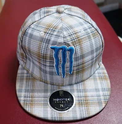 Monster Energy Cap White Tartan • £4.63