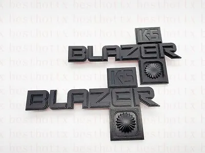 2PCS Blazer K5 Fender Emblem For 81-88 Chevy Chevrolet Truck Badge Matte Black • $62.88