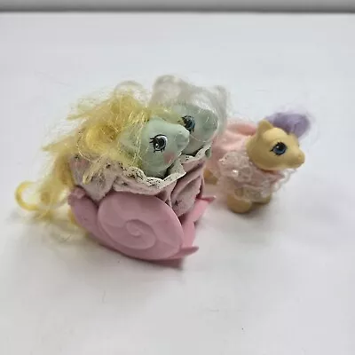 Vintage Lot Of 3 My Little Pony Newborn Twins - Baby Jangles + Tangle G1 MLP • $29.99