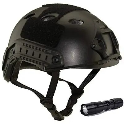 Tactical Helmet Airsoft Army Military Style PJ Type Fast Helmet With NVG Mount • £38.62