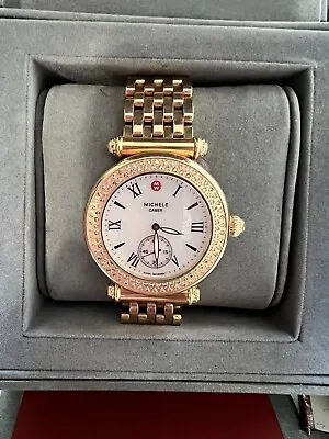 Michele Caber Diamond Rose Gold Ladies Watch ~ $2295 • $2000