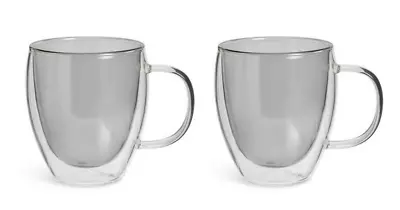 Habitat Double Walled Set Of 2 Coffee Cup - Grey • £6