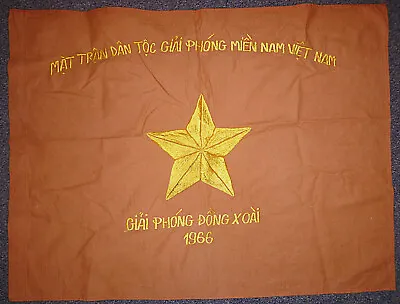 Victory At Battle Of Dong Xoai - VC Flag - USSF BASE OVERRUN - Vietnam War F.62 • $82.50