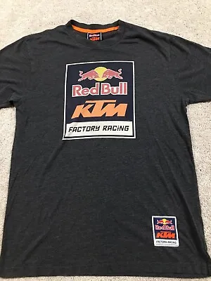 Red Bull KTM Factory Racing Shirt Men’s S Multi-Graphic Black Motorcycle Tee • $13.77