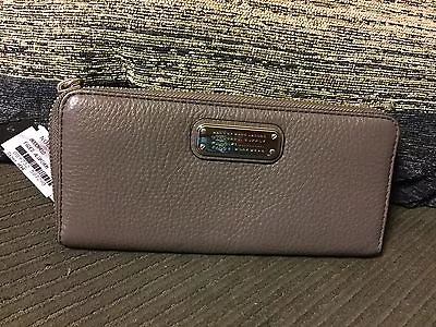 Nwt Marc By Marc Jacobs Faded Aluminum Gray Grey Zip Around Slim Wallet Clutch  • $155