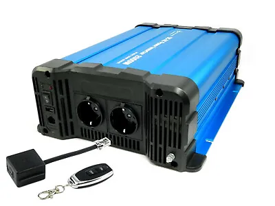 Voltage Converter 24V 2000 Watt Pure Sine Inverter Radio Remote CRW • £221.24