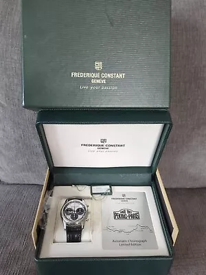 Frederique Constant Mens FC-396SB6B6 Peking To Paris Chronograph Watch Complete • $2500