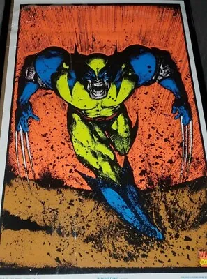 RARE Wolverine X-Men Blacklight Poster - Funky Enterprises - 1996 - Marvel  • $549.99