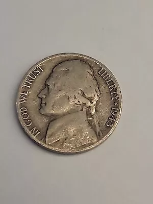 1943-P Jefferson Wartime Nickel  35% Silver  5 Cents  • $1.59