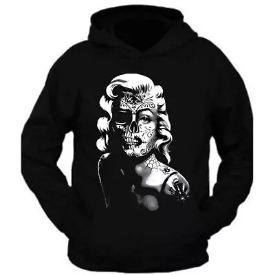 Skull Zombie Face  Marilyn Monroe Hoodies Sweatshirt S - 3XL • $29.99