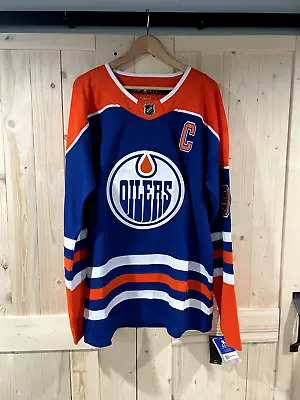 Connor McDavid Edmonton Oilers Climalite Jersey Size 52 - Mens Large - NWT • $61.98