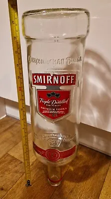 Smirnoff Vodka XL Large 3 Litre Glass Bottle Man Cave Money Jar Made UK No Lid • $37.29