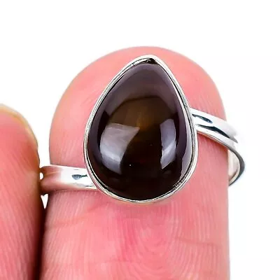 Mexican Fire Agate Ring Gemstone 925 Solid Sterling Silver Jewelry Size 9 • $13.99