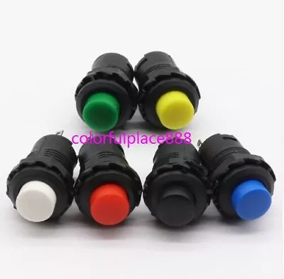 12mm Red Yellow Blue Green White Black Momentary OFF-(ON) N/O Push Button Switch • $26.95