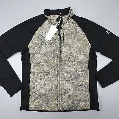 SmartWool Sport Textured Camo Sport Smartloft Full Zip Jacket Men's Size L • $94.77